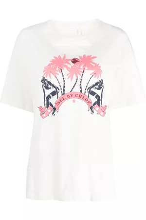 See by Chloé Menina T-shirts & Manga Curta - Roller Girls graphic-print T-Shirt