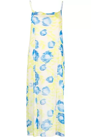 Ganni Mulher Vestidos Estampados - Floral-print sleeveless midi dress