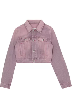 Maison Margiela Mulher Casacos de Ganga - Cropped denim jacket