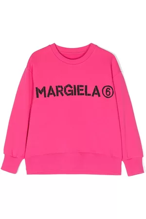 Maison Margiela Menina Sweatshirts - Logo-lettering cotton sweatshirt