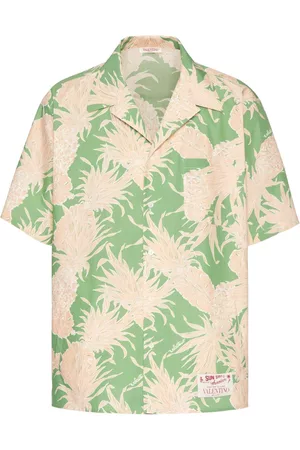 VALENTINO GARAVANI Homem Camisa Formal - Pineapple-print cotton shirt