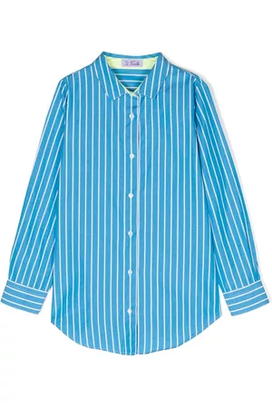 MC2 SAINT BARTH Menina Camisas - Long-sleeved striped cotton shirt