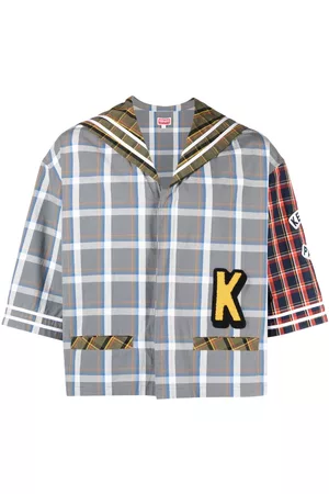 Kenzo Homem Camisa Formal - Checked half-sleeve shirt