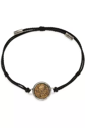 Dolce & Gabbana Homem Pulseiras - Coin pendant cord bracelet