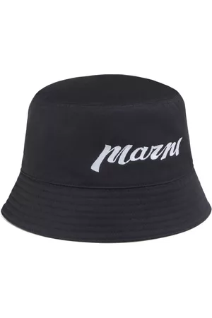 Marni Homem Chapeu bucket - Logo-embroidered cotton bucket hat