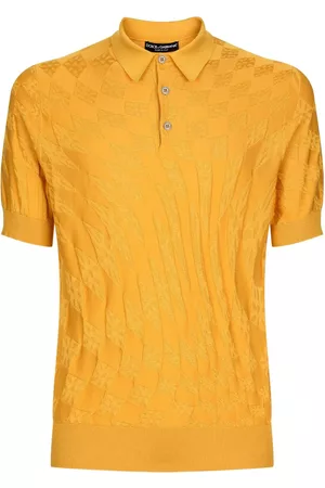 Dolce & Gabbana Homem Camisa Formal - Jacquard-patterned silk polo shirt