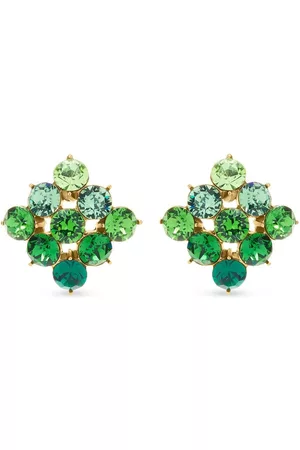 Oscar de la Renta Mulher Brincos - Lozenge crystal-embellished earrings