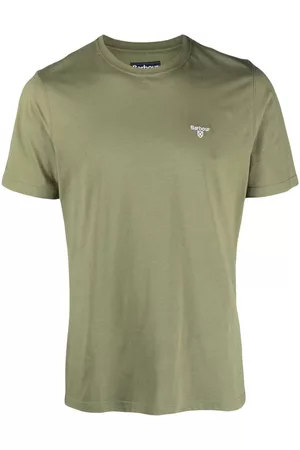Barbour Homem T-shirts & Manga Curta - Logo-embroidered cotton T-shirt