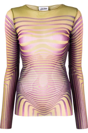Jean Paul Gaultier Mulher T-shirts & Manga Curta - Body Morphing long-sleeve top