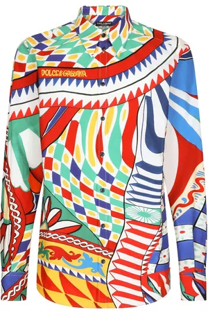 Dolce & Gabbana Homem Camisa Formal - Carretto-print cotton shirt