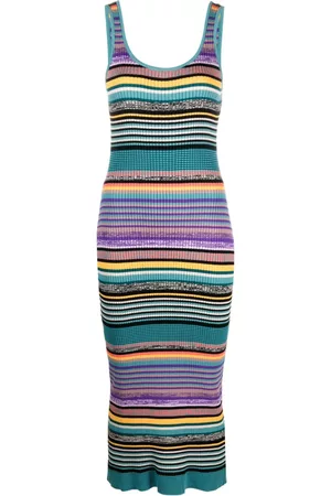 Paul Smith Mulher Vestidos - Horizontal-stripe ribbed dress