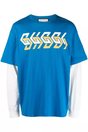 Gucci Homem T-shirts & Manga Curta - Logo mirror-print cotton T-shirt