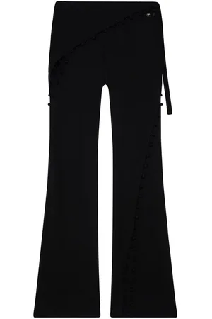 Courrèges Cut-out flared silk trousers