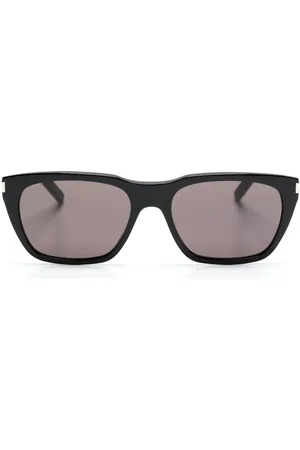 Saint Laurent Logo-engraved-arm cat-eye sunglasses