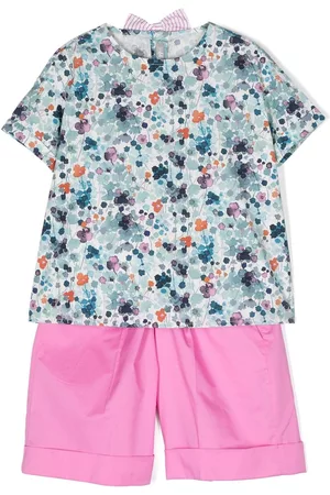 Il gufo Menina Conjunto Infantil - Floral-print two-piece set