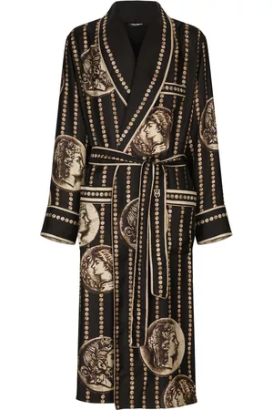 Dolce & Gabbana Homem Roupões de Banho - Graphic-print long-sleeve bathrobe