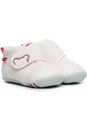 Miki House Touch-strap cotton trainers