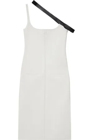 Courrèges Asymmetric-strap vinyl dress