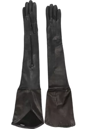 Manokhi Mulher Luvas - Elbow-length zipped leather gloves