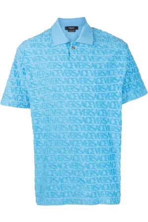 VERSACE Homem Camisa Formal - Cotton jacquard polo shirt