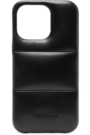 Moncler Homem Phones - Embossed-logo leather iPhone 13 case