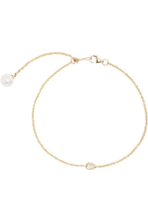 Mizuki 14kt yellow Sea of Beauty diamond and pearl bracelet