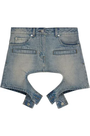 Courrèges Cut-out denim miniskirt