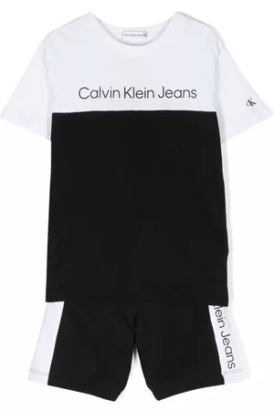 Calvin Klein Menino Calções - Logo-print cotton shorts set