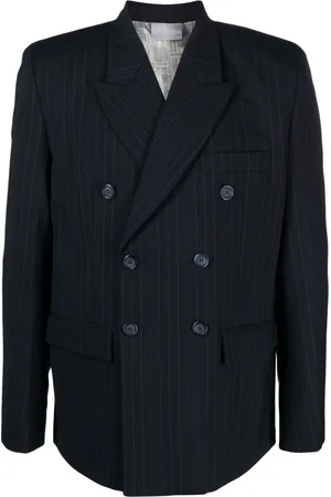 VTMNTS Pinstriped double-breasted blazer