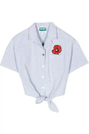 Kenzo Menina Camisas de Manga curta - Logo-embroidered short-sleeved shirt