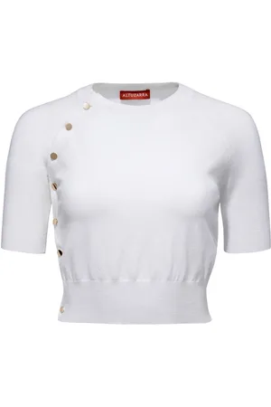 Altuzarra Short-sleeve knitted crop top