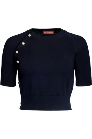 Altuzarra Short-sleeve knitted crop top