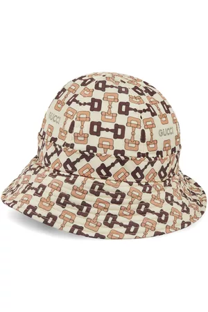 Gucci Homem Chapeu bucket - Horsebit-print bucket hat