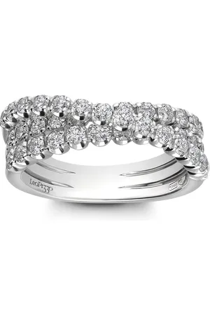 Leo Pizzo 18kt white gold Waves diamond ring