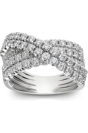 Leo Pizzo 18kt white gold diamond Waves ring