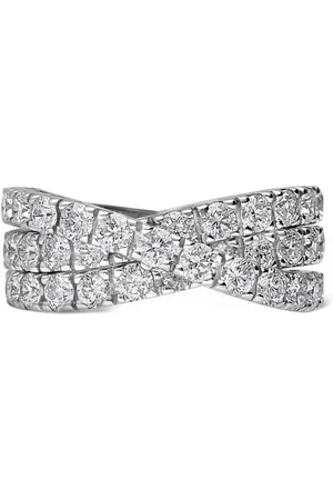 Leo Pizzo 18kt white gold Waves diamond ring