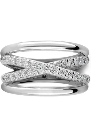 Leo Pizzo 18kt white gold diamond Waves ring
