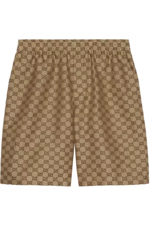 Gucci Homem Bermudas - GG supreme linen shorts