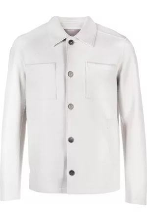 HERNO Homem Camisas de Algodao - Virgin-wool shirt jacket