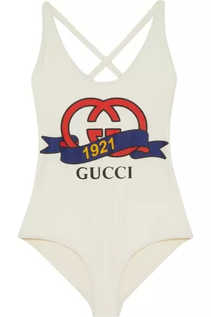 Gucci Mulher Logo-print V-neck one-piece