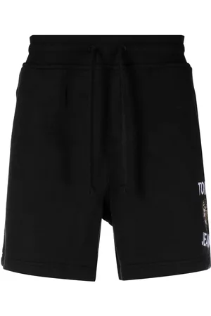 Tommy Hilfiger Homem Calções desportivos & de corrida - Embroidered-logo cotton shorts
