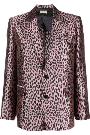 Zadig & Voltaire Mulher Blazers com estampado - Leopard-print jacquard blazer