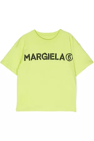 Maison Margiela Menina T-shirts & Manga Curta - Logo-lettering cotton T-shirt