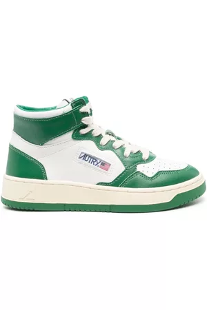 Autry Mulher Tops de Renda - High-top lace-up leather sneakers