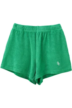 Sporty & Rich Logo-embroidered terry-cloth shorts