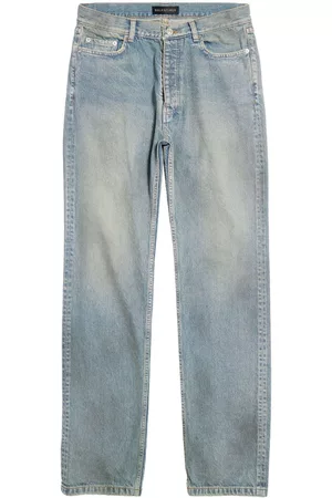 Balenciaga Homem Calças de ganga Retas - Faded-effect straight-leg jeans