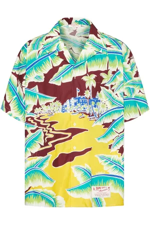 VALENTINO GARAVANI Homem Camisas de Manga curta - Tropical-print short-sleeve shirt