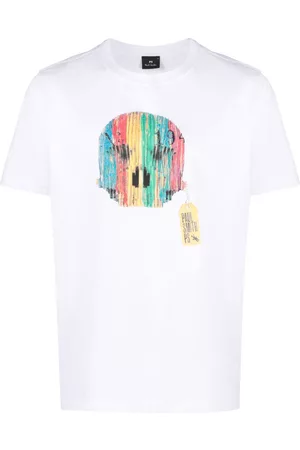 Paul Smith Homem T-shirts & Manga Curta - Skull-print organic cotton T-shirt