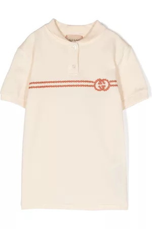 Gucci Menina Pólos - GG logo-embroidered polo shirt
