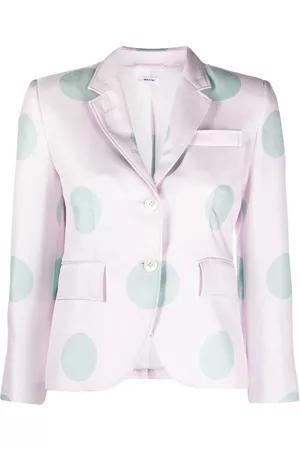 Thom Browne Mulher Blazers com estampado - Polka-dot print silk blazer